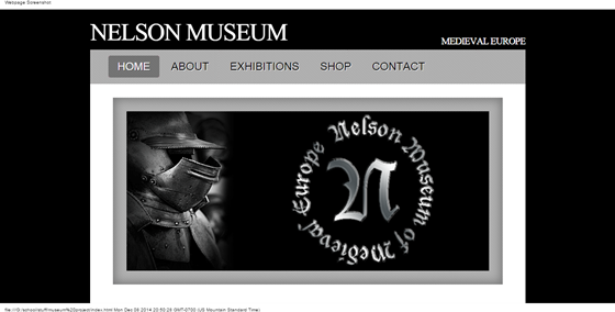 Web Designs: Museum